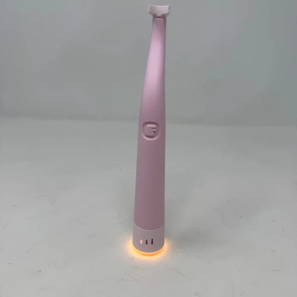 Flaus Electric Flosser Pink Starter Kit with 90ct Refill Heads and Mirror Mount